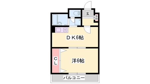 ファーストイン夢前川駅前の物件間取画像